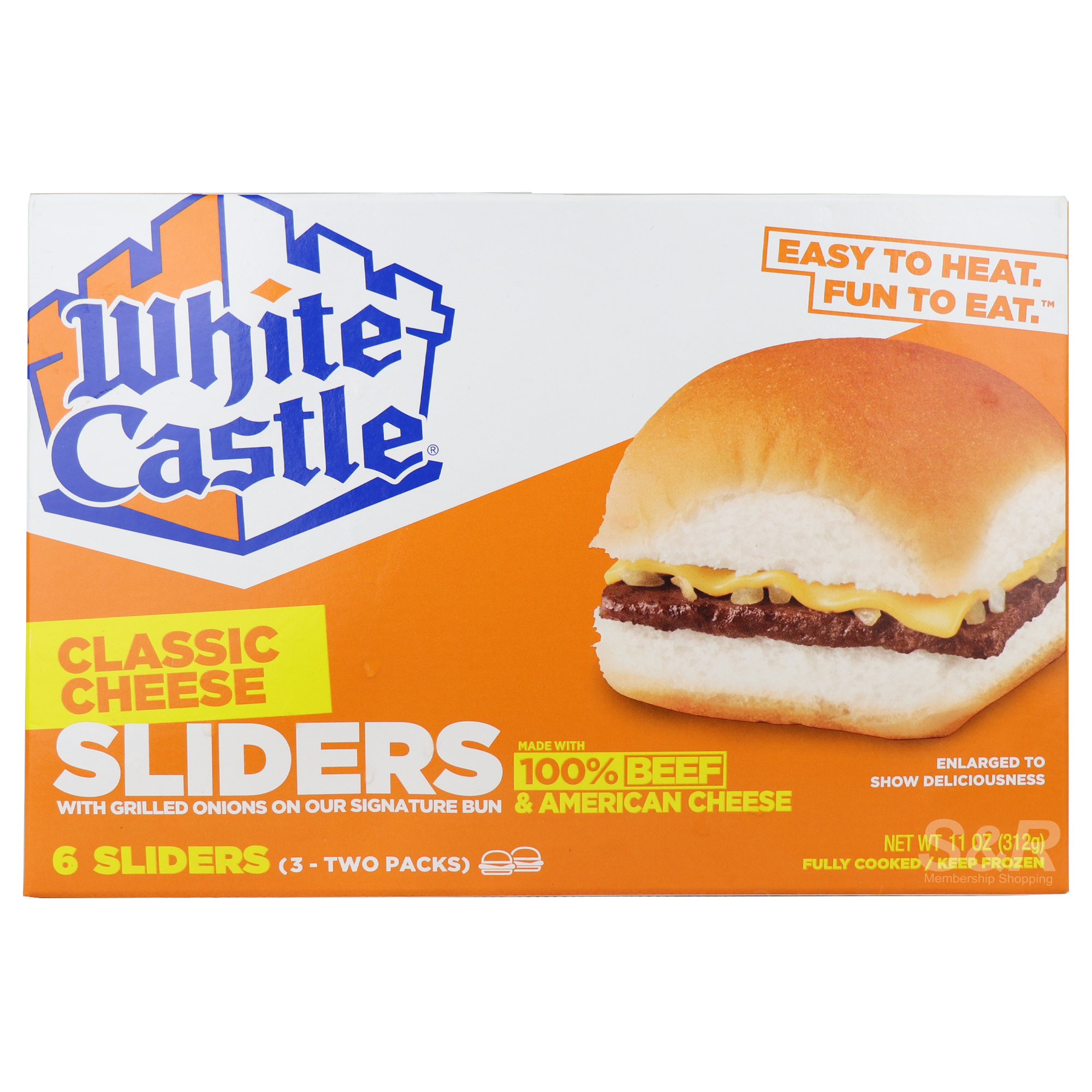 White Castle Classic Cheese Sliders 6pcs White Castle Classic Cheese Sliders 6pcs